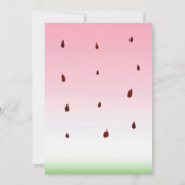 Eén op een Melon roze groene watermeloen Kaart (Achterkant)