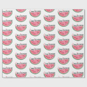 Eén op een Melon Watermeloen Birthday Wrapping Pap Cadeaupapier (Vlak)