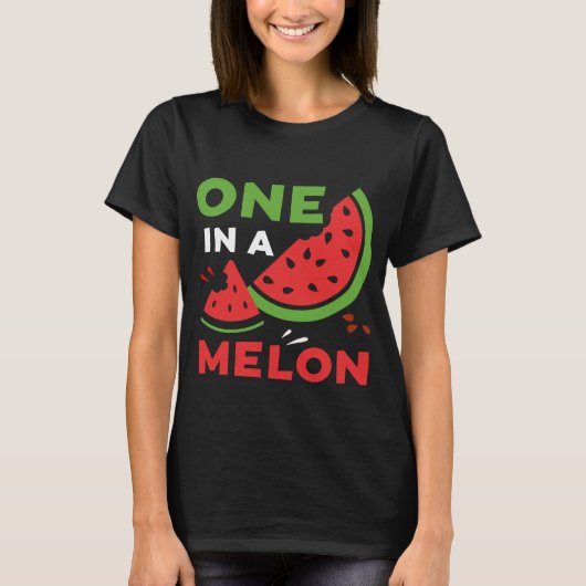 Eén op een Melon Watermeloen Cute Summer T-shirt (Voorkant)