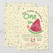 Een op een Melon Watermeloen-feest Kaart (Voorkant / Achterkant)