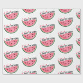 Eén op een Melon Watermeloen op maat van de dag Cadeaupapier (Vlak)