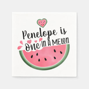 Eén op een Melon Watermeloen op maat van de dag Servet