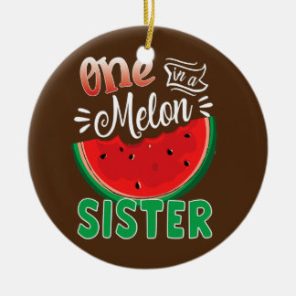 Een op een Melonzuster Watermelon Birthday Party Keramisch Ornament