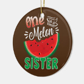 Een op een Melonzuster Watermelon Birthday Party Keramisch Ornament (Links)