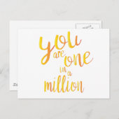 Eén op een miljoen briefkaart (Voorkant / Achterkant)