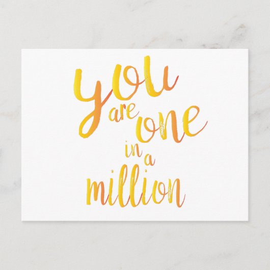 Eén op een miljoen briefkaart (Voorkant)