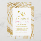 Eén op een miljoen, gouden uitnodiging voor de 1e  (Voorkant / Achterkant)