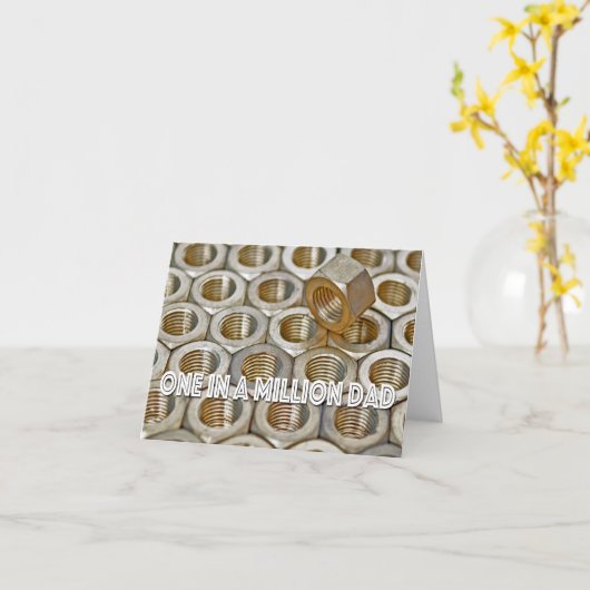 Eén op een miljoen notterige Vaderdag Kaart (Gele Bloem)