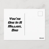 Eén op een miljoen Nut Vader Dag Briefkaart (Achterkant)