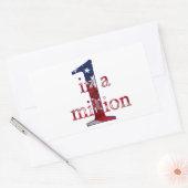 Eén op één miljoen rechthoekige sticker (Envelop)