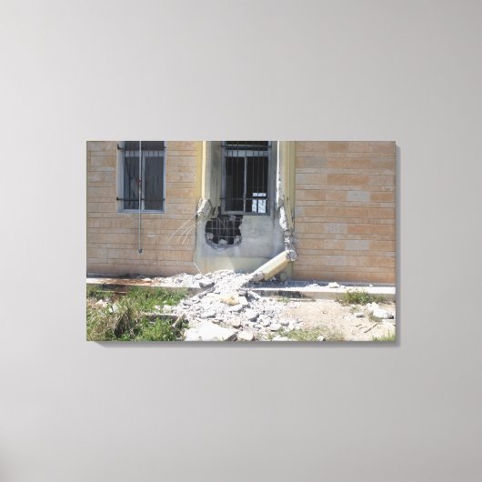 Een op een raket geprojecteerde renade canvas afdruk (Voorkant)