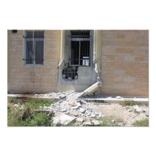 Een op een raket geprojecteerde renade foto afdruk