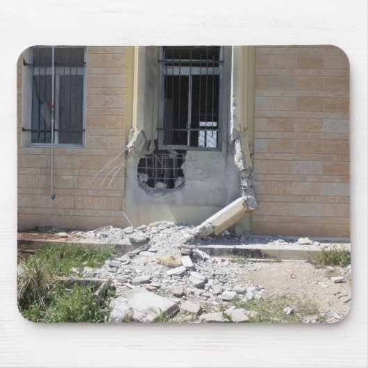 Een op een raket geprojecteerde renade muismat (Voorkant)