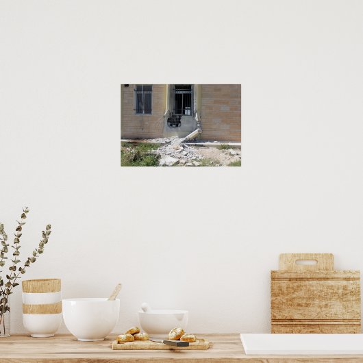 Een op een raket geprojecteerde renade poster (Keuken)