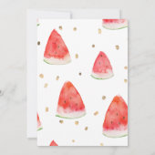 Eén op een uitnodiging voor een Melon Summer Birth (Achterkant)