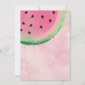 Eén op een watermeloen Baby-uitnodiging Kaart (Achterkant)