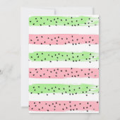 Eén op een watermeloen Baby-uitnodiging Kaart (Achterkant)