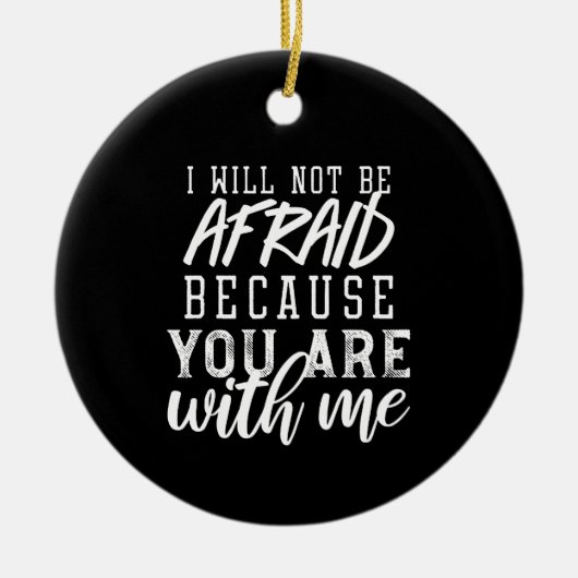 Een op geloof gebaseerde herinnering: Vertrouwen i Keramisch Ornament (Voorkant)