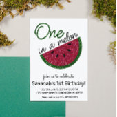 Een op Melon First Birthday party watermeloen Kaart