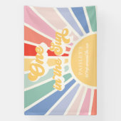 Eén op zonneschijn, één op de zondag, gedempte reg spandoek (Verticaal)