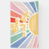 Eén op zonneschijn, één op de zondag, gedempte reg spandoek (Verticaal)