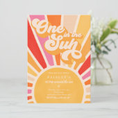 Eén op zonneschijn, eerste verjaardag roze regenbo kaart (Staand voorkant)