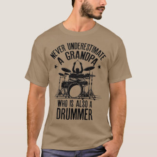 Een opa die ook een drummer grappigheidsprijs is v t-shirt
