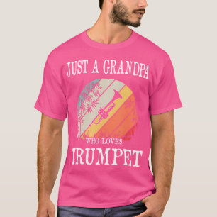 Een opa die van trompet houdt t-shirt