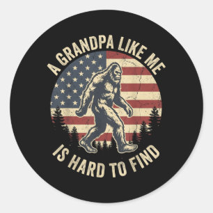 Een opa zoals is moeilijk te vinden Bigfoot vader  Ronde Sticker