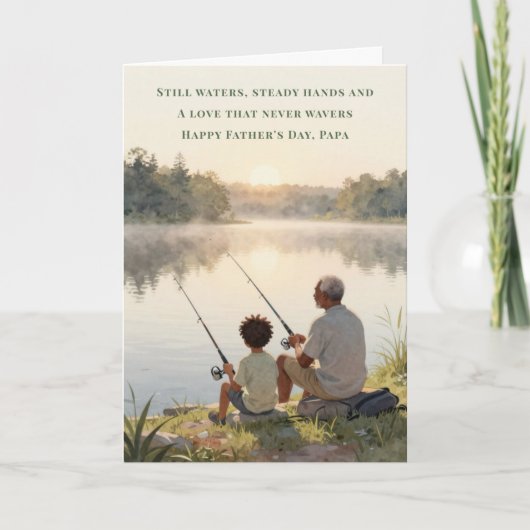 Een opa's liefde Vaderdag kaart (Voorkant)