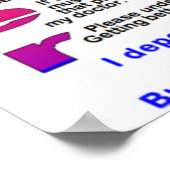 Een open brief aan diegenen zonder chronische ziek poster (Hoek)