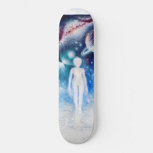 Een open deur naar het universum persoonlijk skateboard (Voorkant)