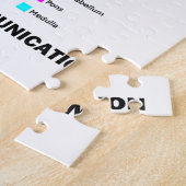 Een open geest is essentieel voor communicatie (he legpuzzel (Zijkant)