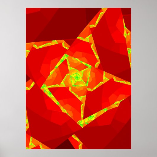 Een open Roos Poster (Voorkant)