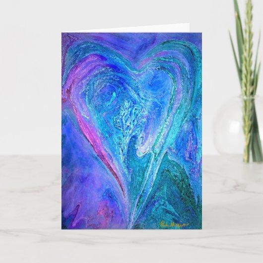 Een open Wenskaart van het Hart Kaart (Voorkant)