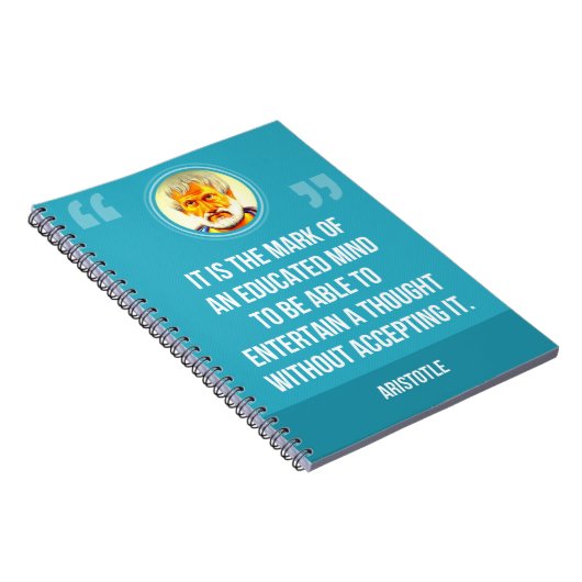 Een opgeleide Mind Quote Notitieboek (Rechterzijde)