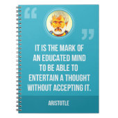 Een opgeleide Mind Quote Notitieboek (Voorkant)