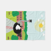 Een opgeleide struisvogel fleece deken (Voorkant (Horizontaal))