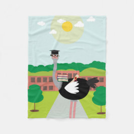 Een opgeleide struisvogel fleece deken