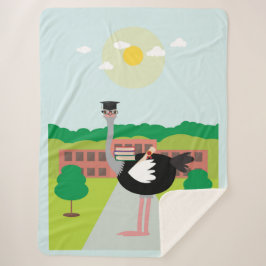 Een opgeleide struisvogel sherpa deken