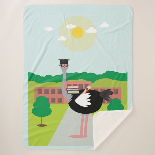 Een opgeleide struisvogel sherpa deken (Voorkant)