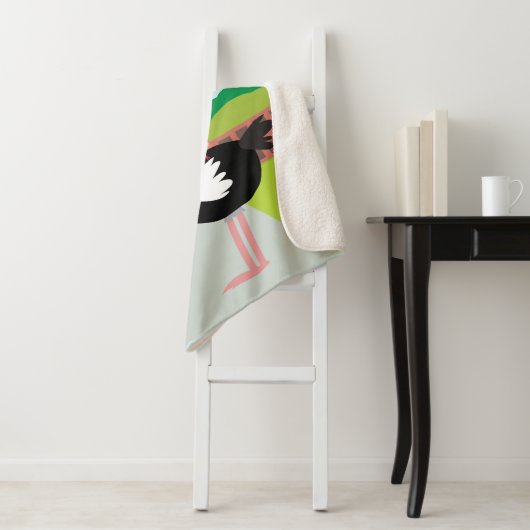 Een opgeleide struisvogel sherpa deken (In situ)