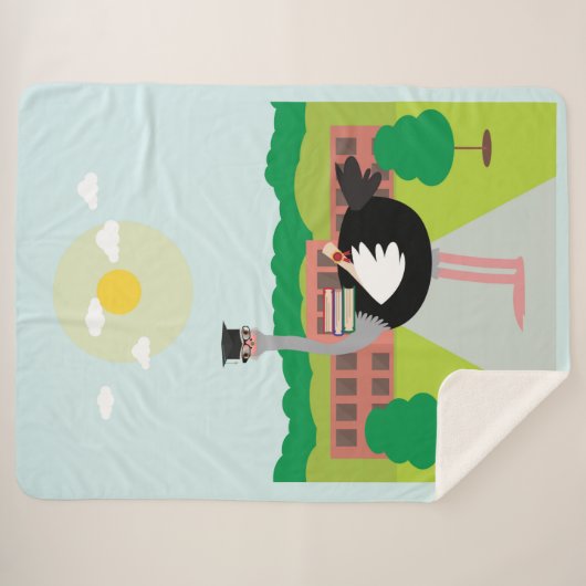 Een opgeleide struisvogel sherpa deken (Voorkant (horizontaal))