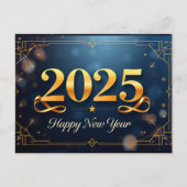 Een ophisticeerde nieuwjaarsviering briefkaart (Voorkant)