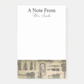 Een opmerking op blad Music Note Tuba Violin Guita (Voorkant)