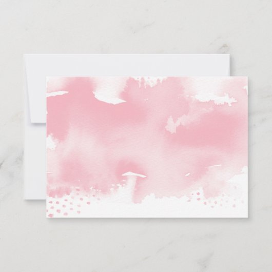 EEN OPMERKING OP GIFTS stijlvolle waterverf blush  Kaart (Achterkant)
