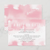 EEN OPMERKING OP GIFTS stijlvolle waterverf blush  Kaart (Voorkant / Achterkant)