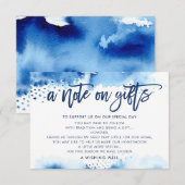 EEN OPMERKING OVER CADEAUS stijlvolle marineblauwe Kaart (Voorkant / Achterkant)