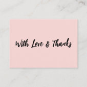 Een opmerking over geschenken Casual handschrift b Informatiekaartje (Achterkant)