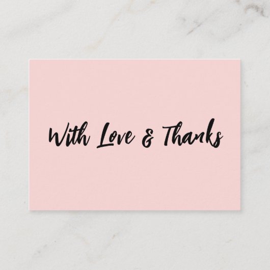 Een opmerking over geschenken Casual handschrift b Informatiekaartje (Achterkant)